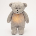 Moonie - Kuscheltier mit Melodie und Licht kleiner Bär 2.0 organic grau