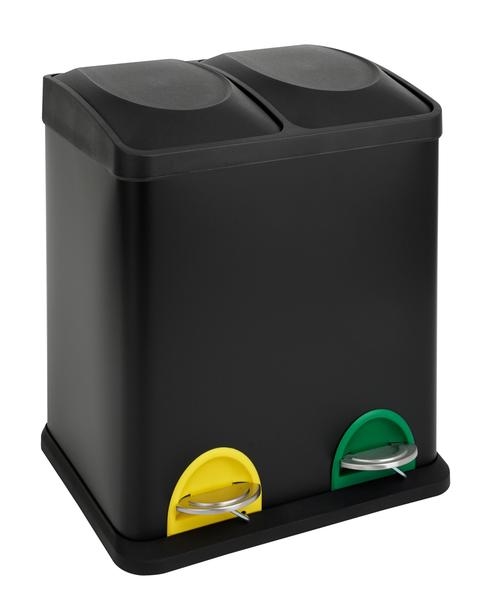 Mülleimer für getrennte Abfälle 30 l schwarz