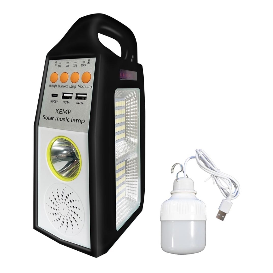 Multifunktionale LED-Solarleuchte mit Lautsprecher und Powerbank LED/5W/7200 mAh IP65