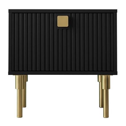 Nachttisch DORSET 50x50 cm schwarz/golden