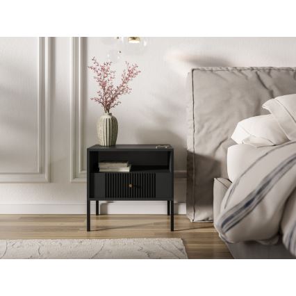 Nachttisch LUE, schwarz
