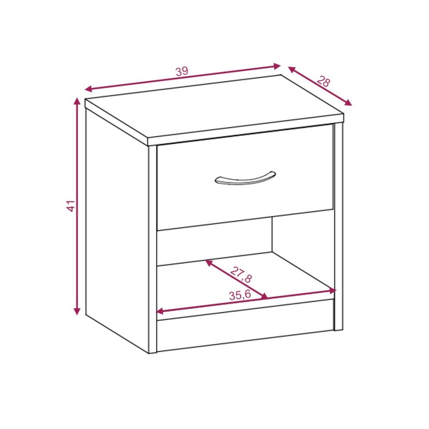 Nachttisch NED, Wotan-Eiche