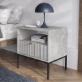 Nachttisch NOVA 56x54 cm grau/schwarz