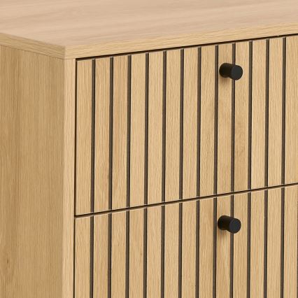 Nachttisch OLIVIA mit Schubladen, Eiche