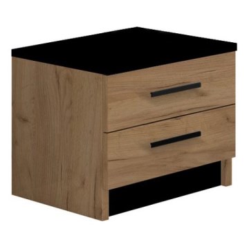 Nachttisch TOD Eiche Craft/Schwarz