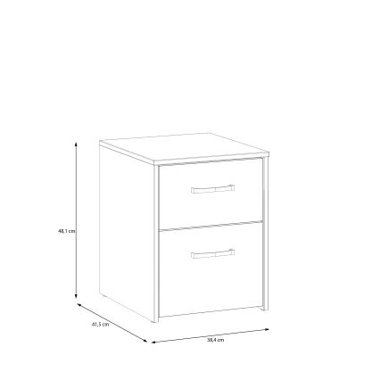 Nachttisch URO Artisan-Eiche/weiß