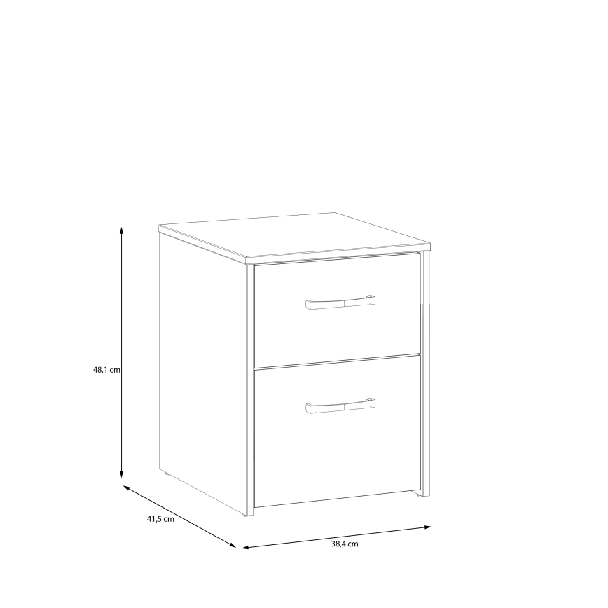 Nachttisch URO Artisan-Eiche/weiß