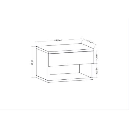 Nachttisch VETRA weiß