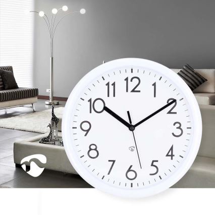 Wanduhr Ø 22 cm 1xAA weiß