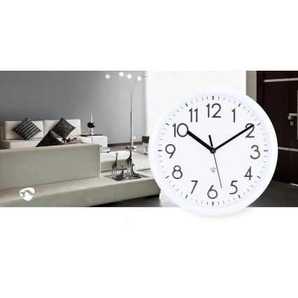 Wanduhr Ø 22 cm 1xAA weiß