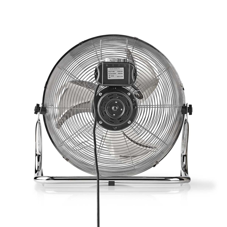 Standventilator 80W/230V glänzendes Chrom