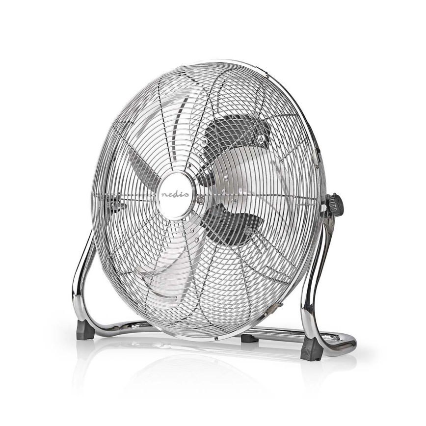 Standventilator 80W/230V glänzendes Chrom