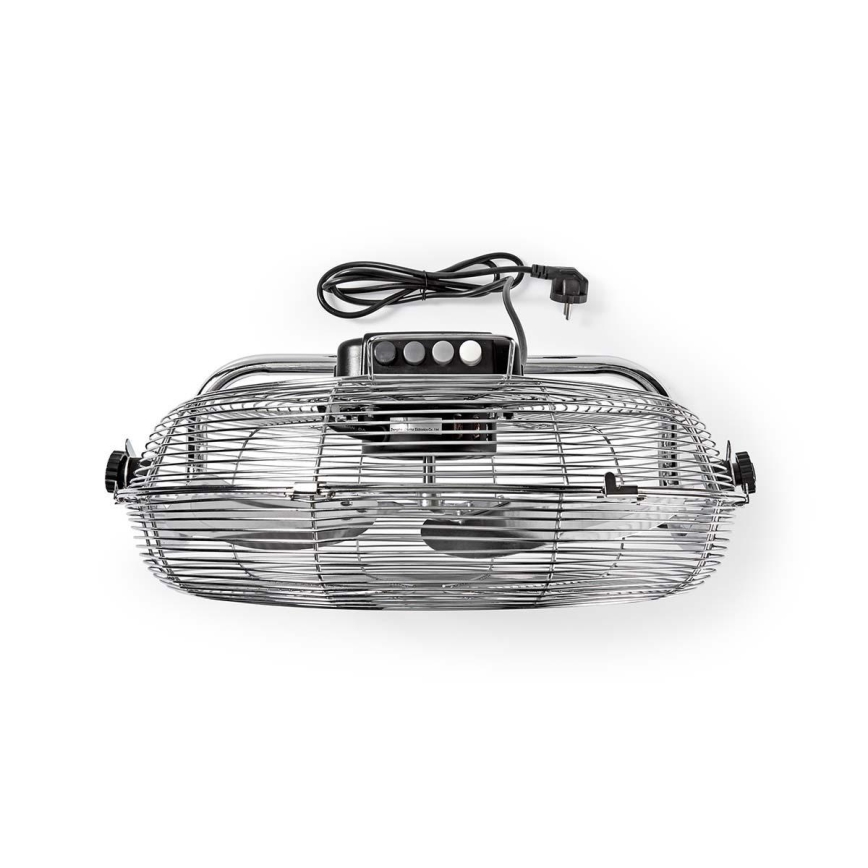 Standventilator 80W/230V glänzendes Chrom