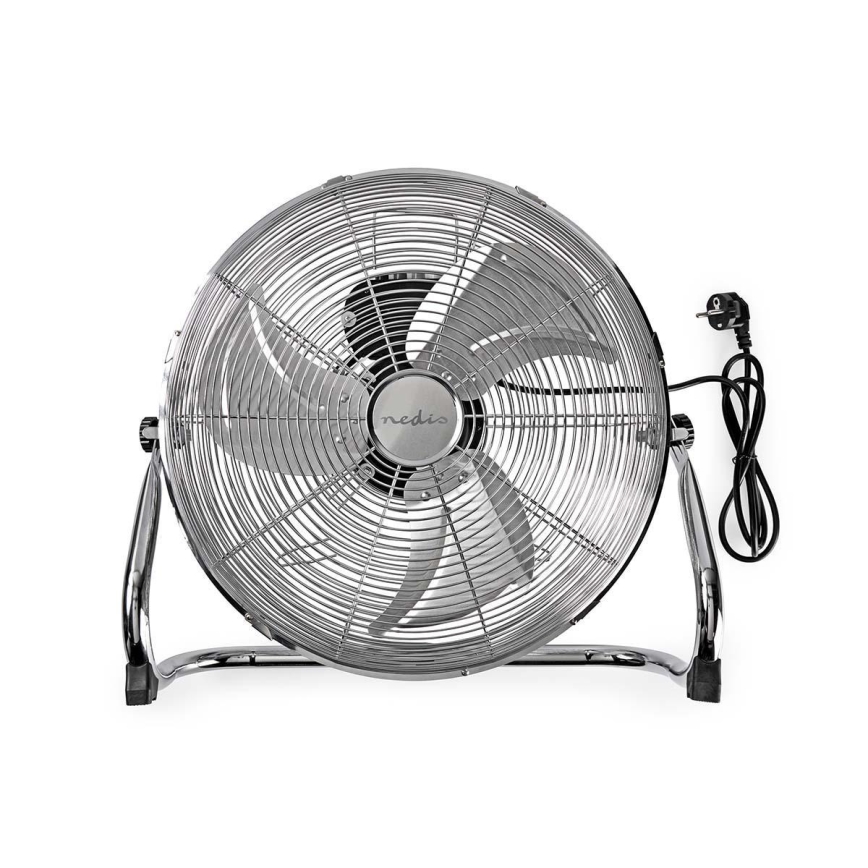 Standventilator 80W/230V glänzendes Chrom