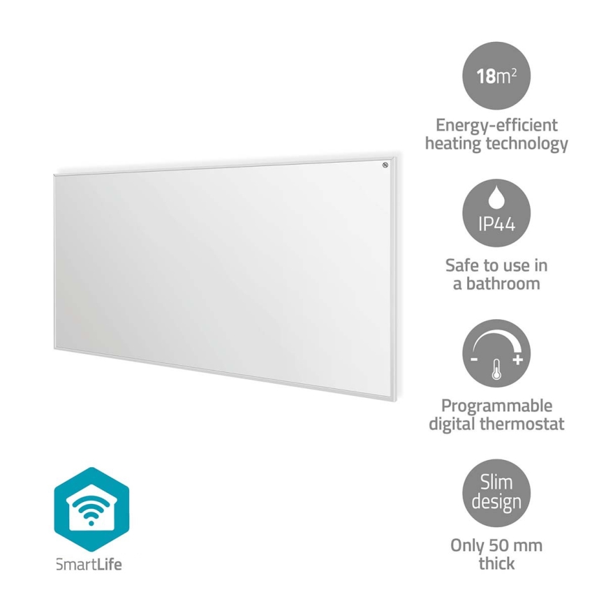 Infrarot-Heizpaneel 700W/230V 120x62 cm IP44 Wi-Fi Tuya + Fernbedienung