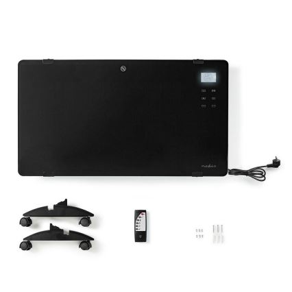 Nedis HTPL20FBK - Konvektionsheizung 1000-2000W/230V LCD-Display IP24