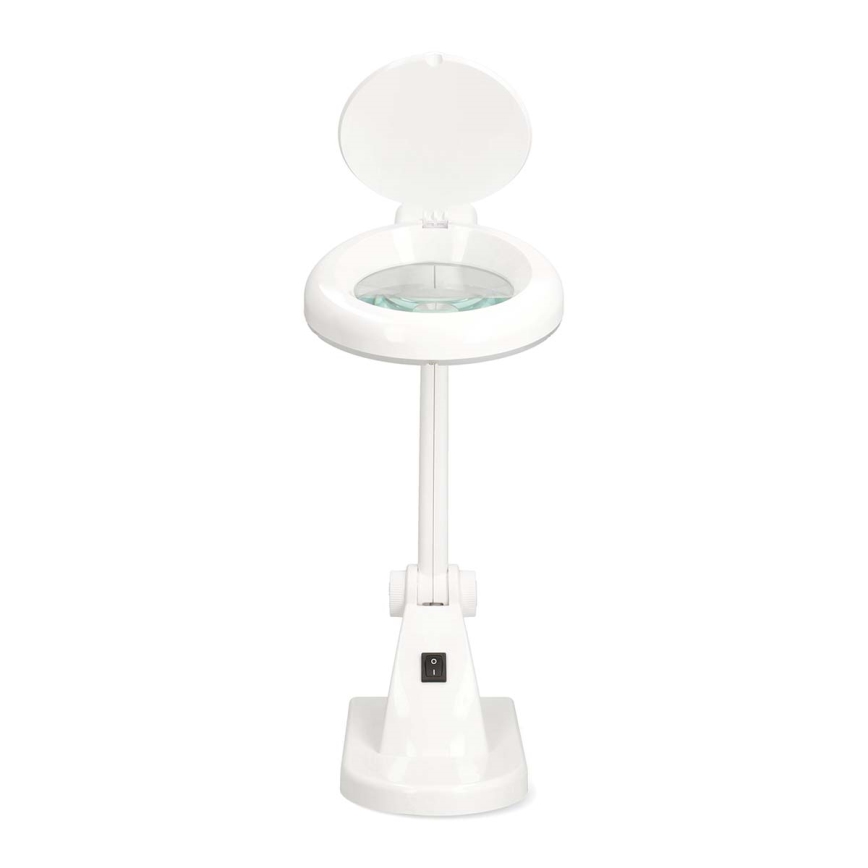 LED-Tischlampe mit Lupe LED/6W/230V weiß
