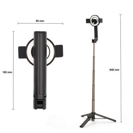 Magnetischer 2-in-1 Selfie-Stick mit Stativ und Fernbedienung