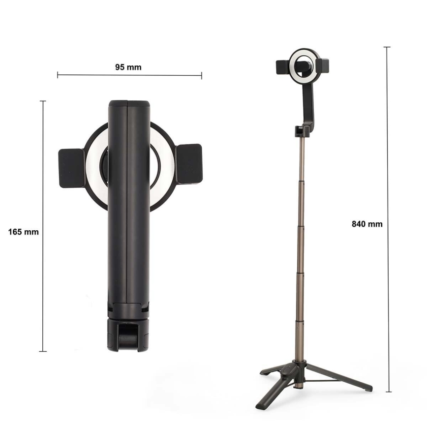 Magnetischer 2-in-1 Selfie-Stick mit Stativ und Fernbedienung