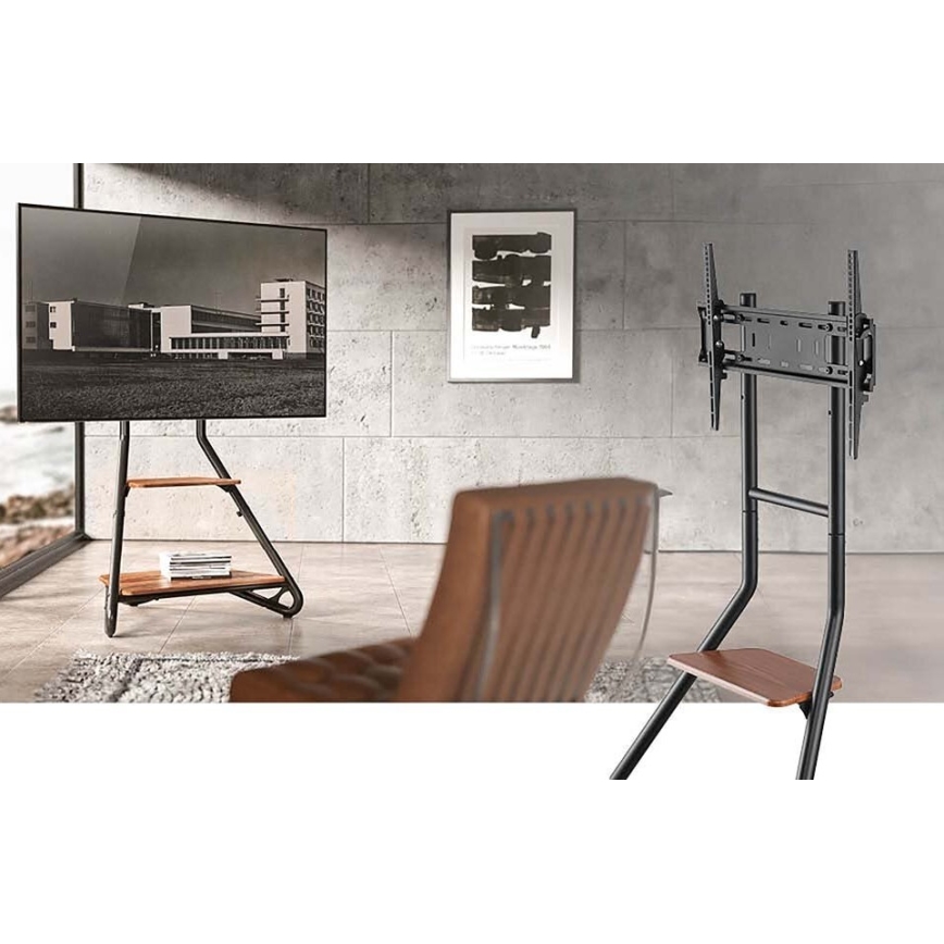 Bodenständer für TV 37-75 schwarz/braun