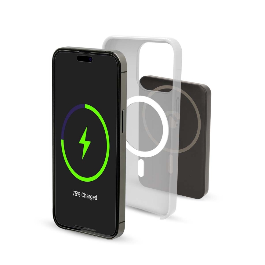 Powerbank 2-in-1 magnetisch mit kabellosem MagSafe-Laden 5000 mAh schwarz