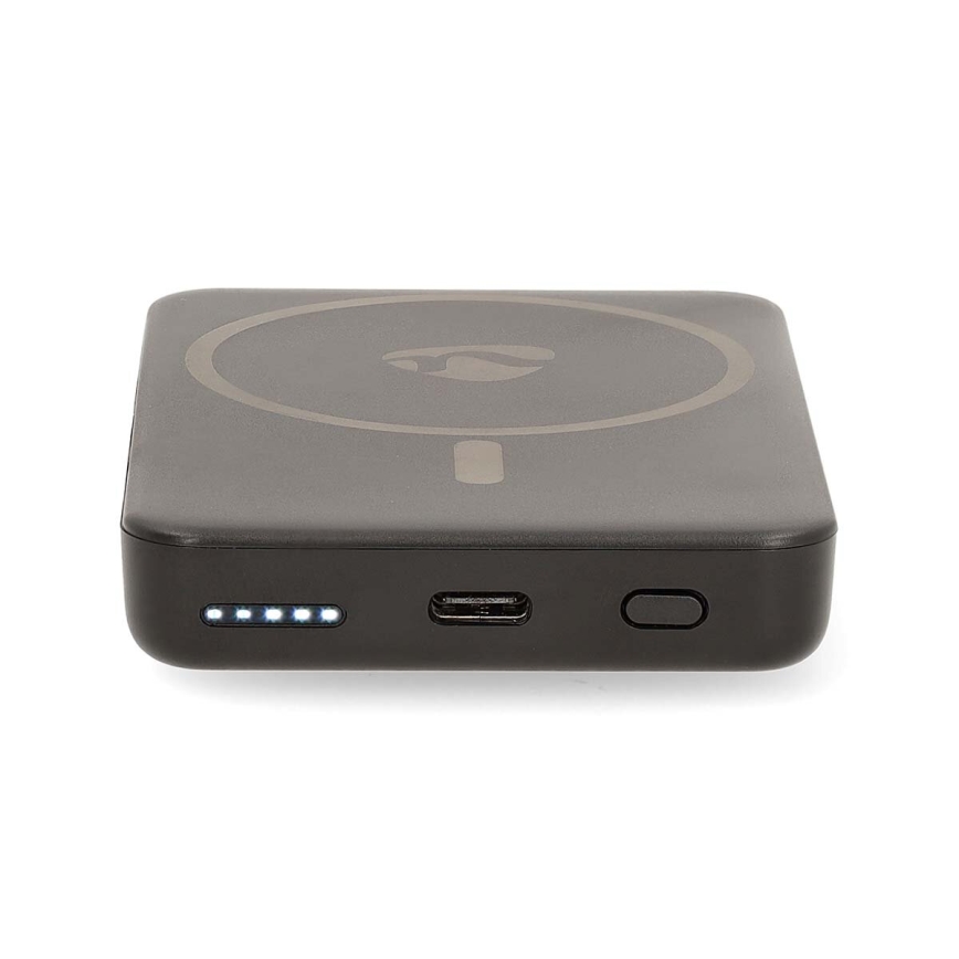 Powerbank 2-in-1 magnetisch mit kabellosem MagSafe-Laden 5000 mAh schwarz