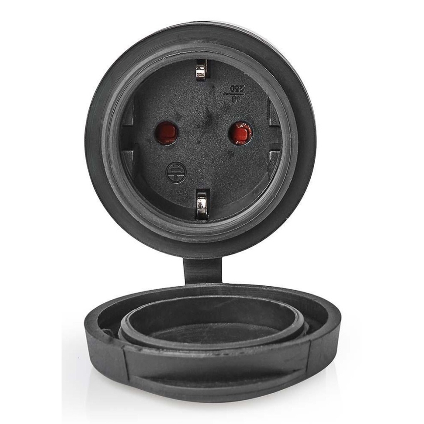 Intelligente Steckdose 3680W/230V/Schuko Typ F/16A Wi-Fi IP44 schwarz