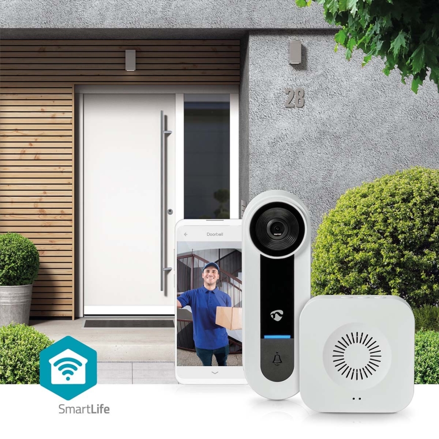 Kabellose Video-Türklingel mit Full HD 1536p Sensor, 3xAA, Wi-Fi, IP65