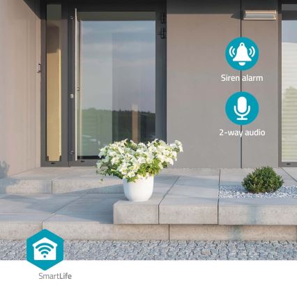 Intelligente Außenkamera Smartlife Full HD 1080p mit LED-Beleuchtung Wi-Fi Tuya IP65