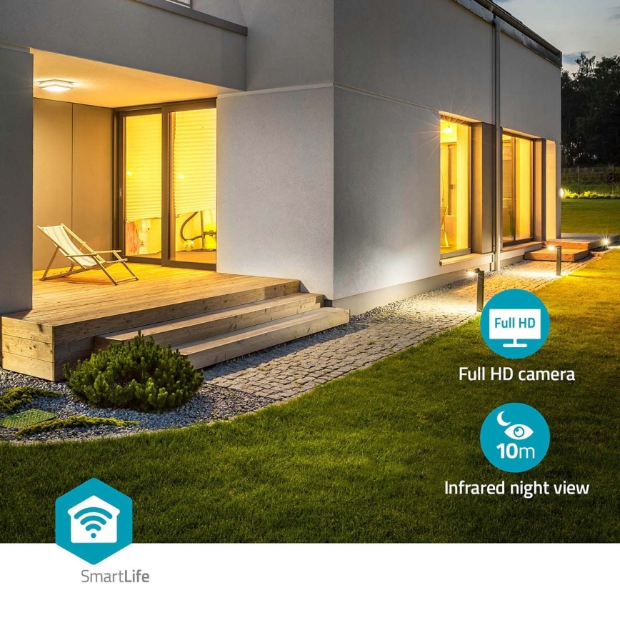 Intelligente Außenkamera SmartLife Full HD 1080p mit LED-Beleuchtung Wi-Fi Tuya IP65