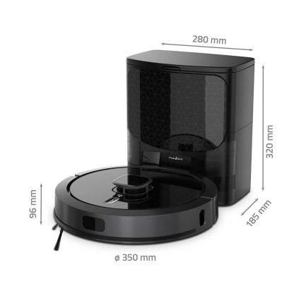 Intelligenter Saugroboter mit Wischfunktion SmartLife 5200 mAh Wi-Fi Tuya Schwarz + Fernbedienung