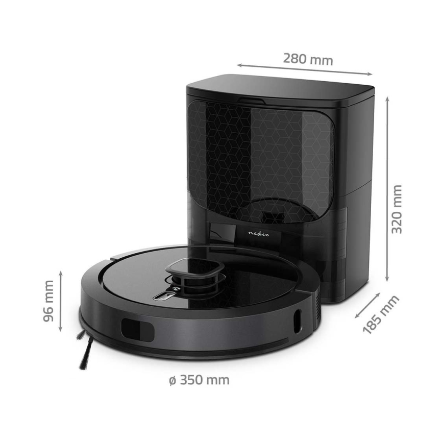 Intelligenter Saugroboter mit Wischfunktion SmartLife 5200 mAh Wi-Fi Tuya Schwarz + Fernbedienung