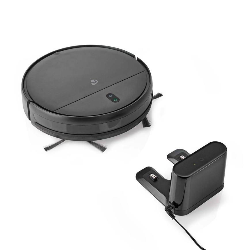 Intelligenter Saugroboter mit Wischfunktion 28W/2500 mAh WLAN Schwarz + Fernbedienung