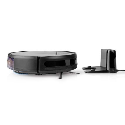 Intelligenter Saugroboter mit Wischfunktion 28W/2500 mAh WLAN Schwarz + Fernbedienung