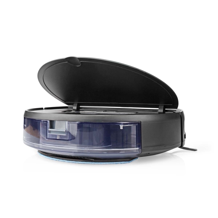 Intelligenter Saugroboter mit Wischfunktion 28W/2500 mAh WLAN Schwarz + Fernbedienung