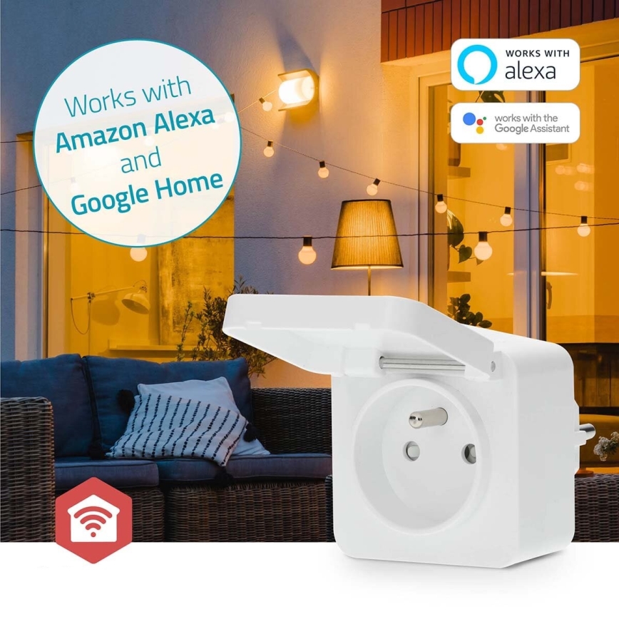 Intelligente Steckdose Smartlife 3680W/230V/ Typ E/16A Wi-Fi Tuya IP44