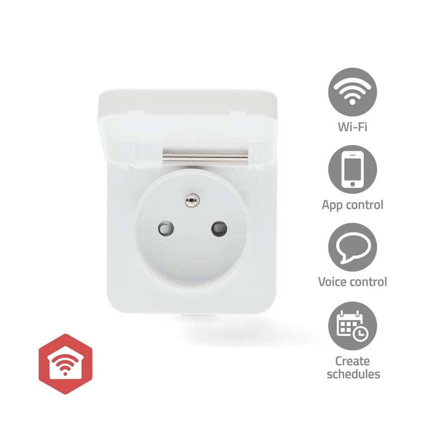 Intelligente Steckdose Smartlife 3680W/230V/ Typ E/16A Wi-Fi Tuya IP44