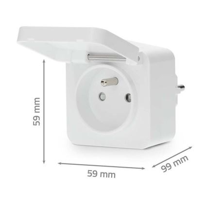 Intelligente Steckdose Smartlife 3680W/230V/ Typ E/16A Wi-Fi Tuya IP44