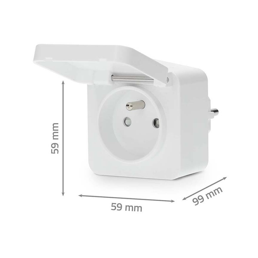 Intelligente Steckdose Smartlife 3680W/230V/ Typ E/16A Wi-Fi Tuya IP44