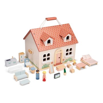New Classic Toys - Rotes Puppenhaus aus Holz