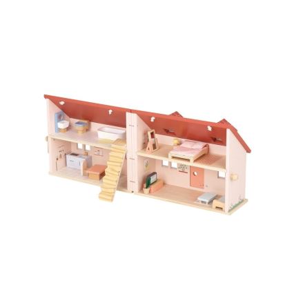 New Classic Toys - Rotes Puppenhaus aus Holz