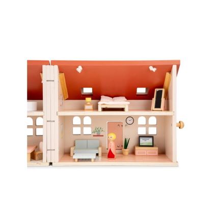 New Classic Toys - Rotes Puppenhaus aus Holz