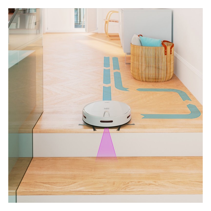Niceboy ION Charles i4 - Smart-Staubsaugerroboter  2in1 4400 mAh Wi-Fi weiß + Fernbedienung
