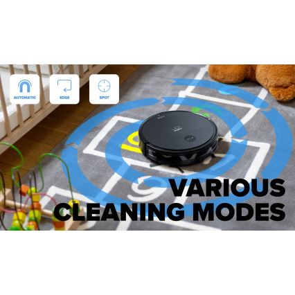 Niceboy ION Charles i6 - Intelligenter 2-in-1 Saugroboter 2600 mAh Wi-Fi Schwarz