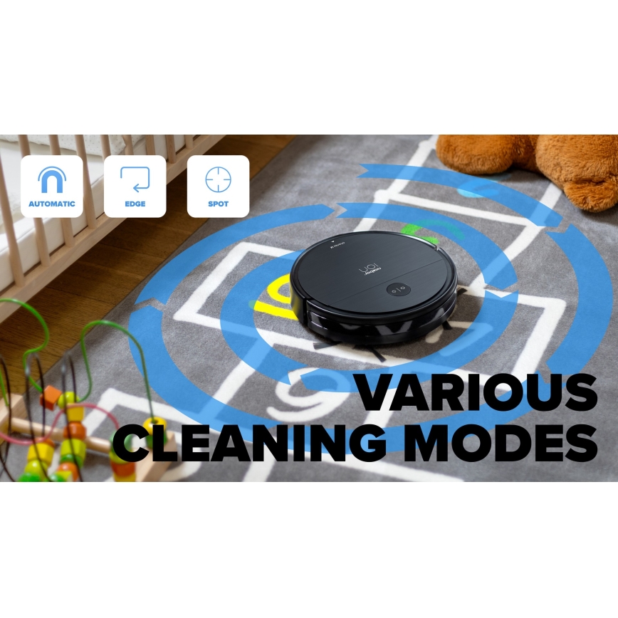 Niceboy ION Charles i6 - Intelligenter 2-in-1 Saugroboter 2600 mAh Wi-Fi Schwarz