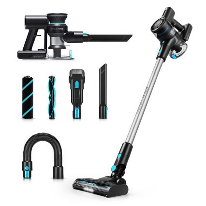 Niceboy ION Hurricane H5 Plus - Kabelloser 2-in-1 Stabstaubsauger 140W/2200 mAh Schwarz