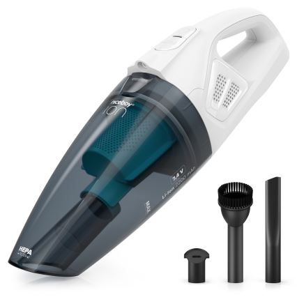 Niceboy ION Hurricane R1 - Wiederaufladbarer Handstaubsauger 50W/2200 mAh Weiß/Blau