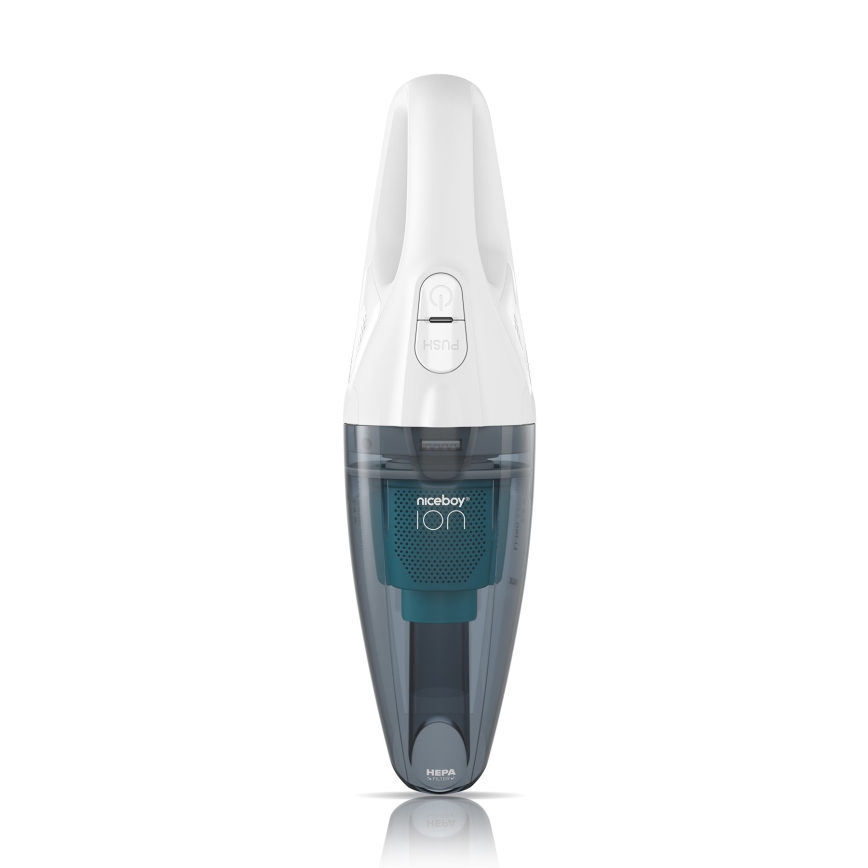 Niceboy ION Hurricane R1 - Wiederaufladbarer Handstaubsauger 50W/2200 mAh Weiß/Blau