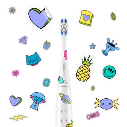 Niceboy ION Sonic Kids - Schallzahnbürste für Kinder 500 mAh IPX7 weiß