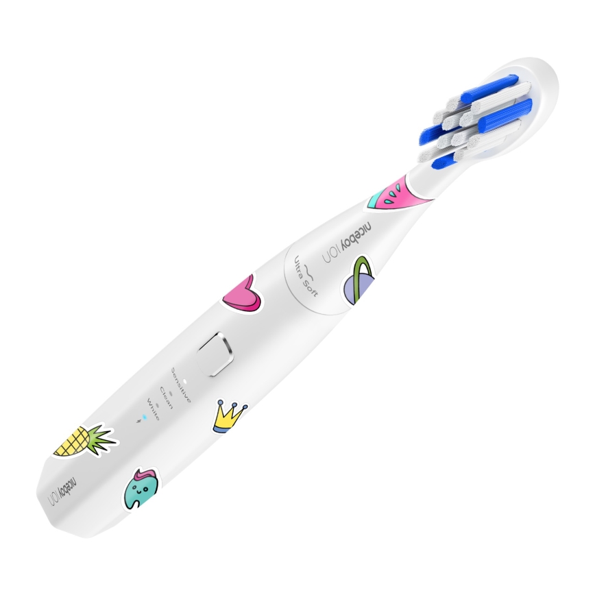 Niceboy ION Sonic Kids - Schallzahnbürste für Kinder 500 mAh IPX7 weiß
